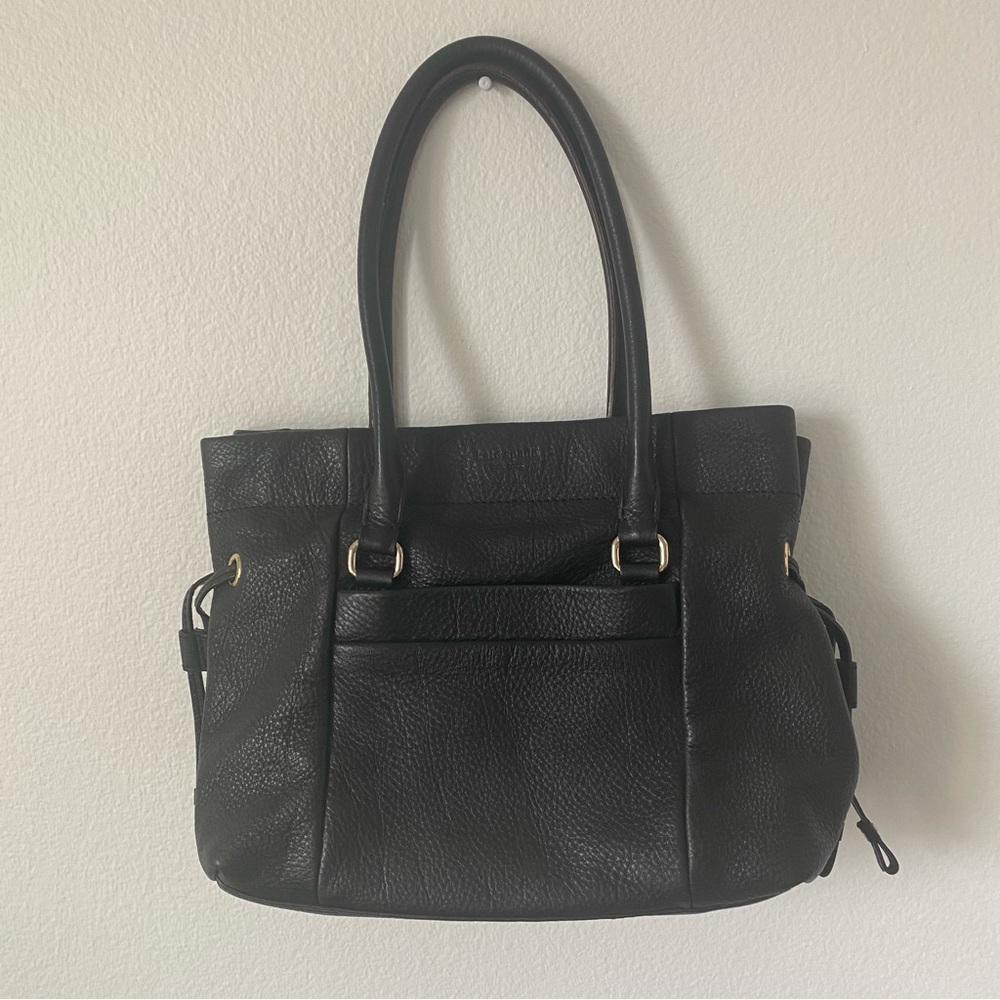 KATE SPADE - black pebbled leather purse/handbag.
